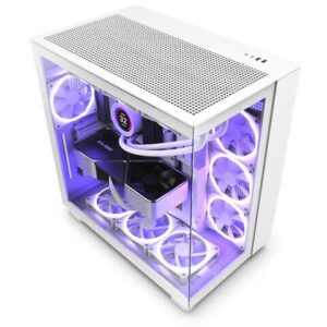 Obudowa NZXT H9 Flow RGB Midi Tower biała z oknem