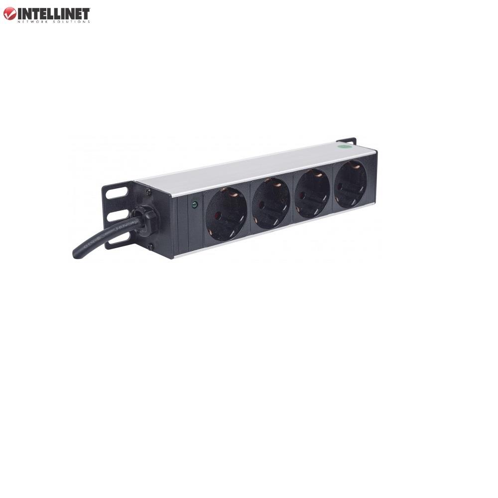 Listwa zasilająca Intellinet Rackowa 10" 1U, 4 gniazda 1,8m - obrazek 2