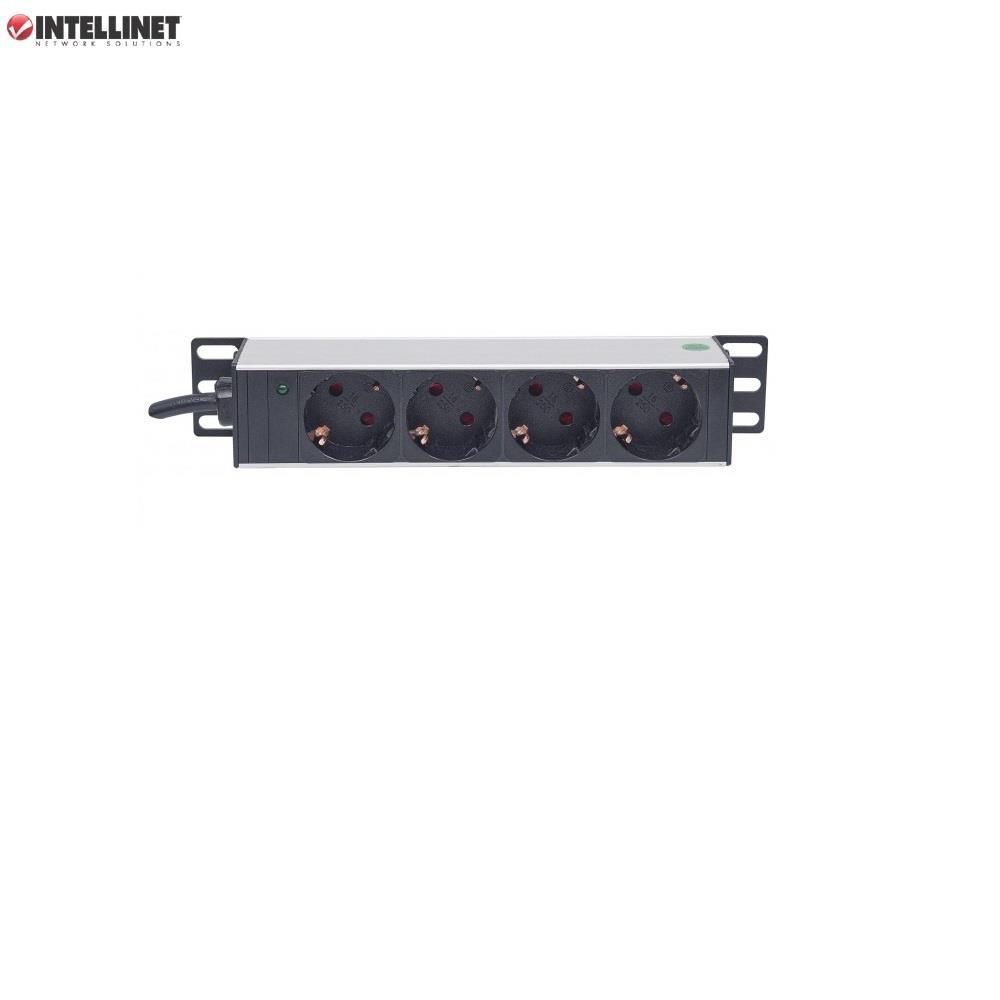 Listwa zasilająca Intellinet Rackowa 10" 1U, 4 gniazda 1,8m - obrazek 3