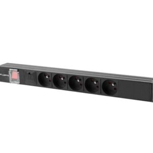 Listwa zasilająca Rack PDU 19" Lanberg 1U 10A 5x 230V PL 2M C14 Czarna