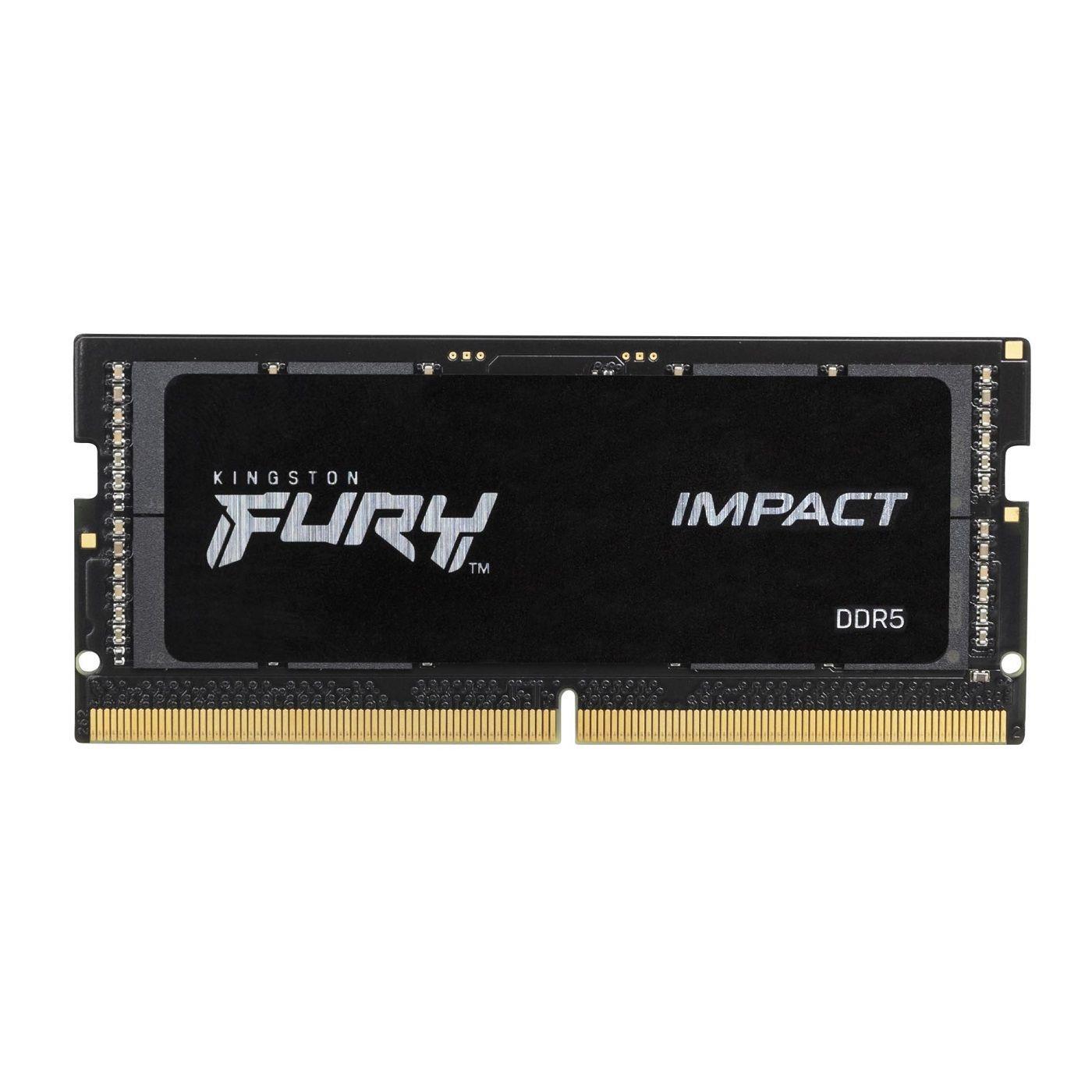 Pamięć SODIMM DDR5 Kingston FURY Impact 16GB (1x16GB) 4800MHz CL38 1,1V Czarna