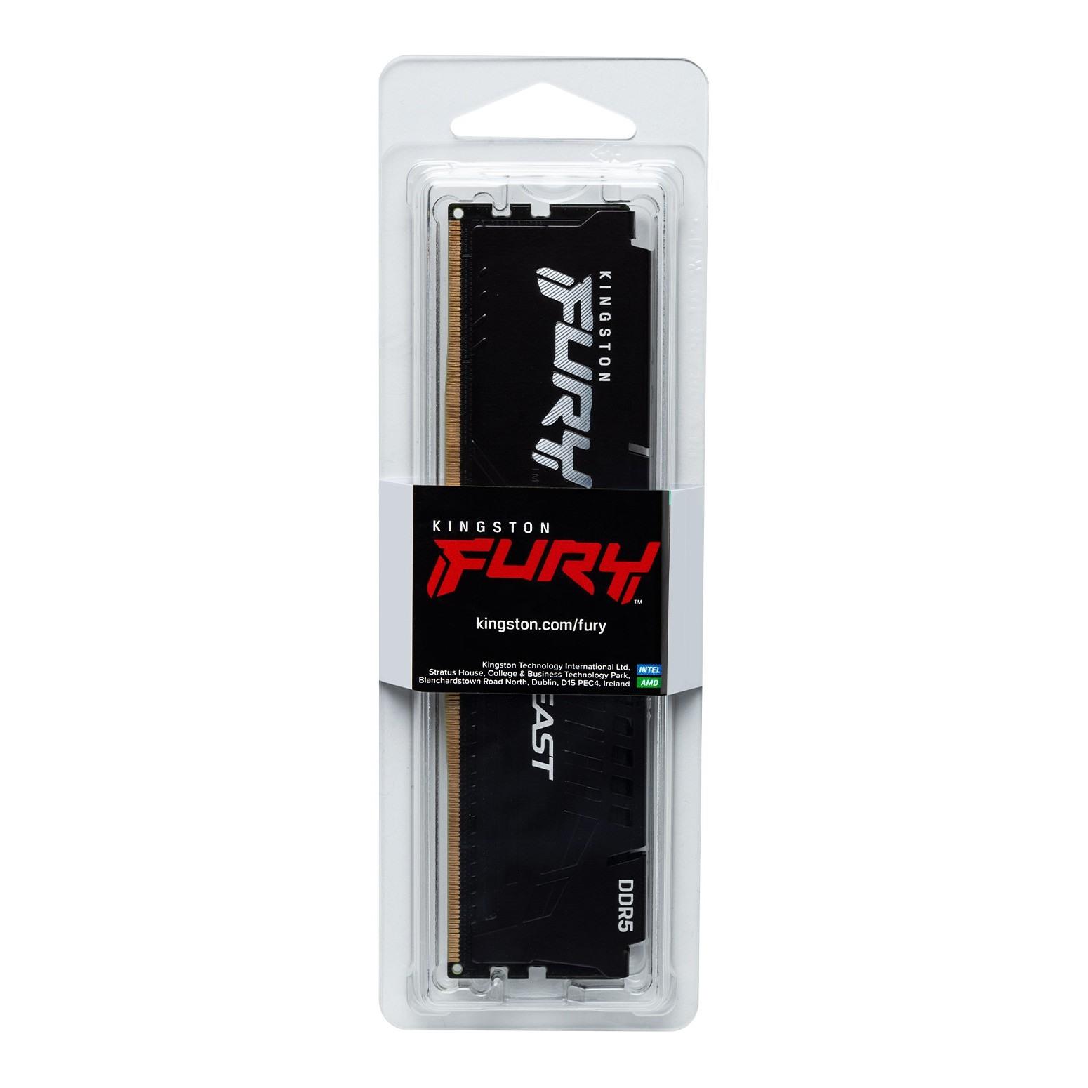 Pamięć DDR5 Kingston FURY Beast 16GB (1x16GB) 6400MHz CL32 1,4V Black EXPO - obrazek 3