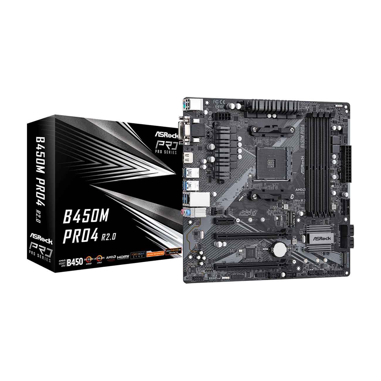 Płyta ASRock B450M Pro4 R2.0 /AMD B450/DDR4/SATA3/M.2/USB3.1/PCIe3.0/AM4/mATX - obrazek 5