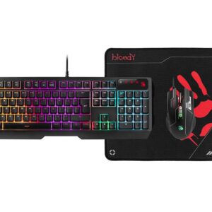 Zestaw klawiatura + mysz + podkładka A4Tech Bloody B1700 USB czarny