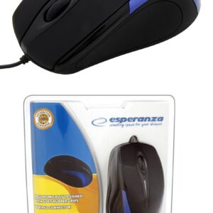 Mysz przewodowa Esperanza SIRIUS EM102B optyczna czarno-niebieska