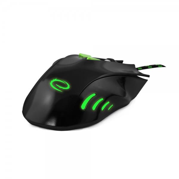 Mysz przewodowa Esperanza MX401 Hawk optyczna Gaming USB czarno-zielona - obrazek 3