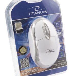 Mysz bezprzewodowa Titanum 3D Condor optyczna 2.4 GHz biała