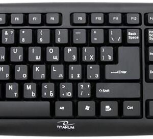 Klawiatura przewodowa Titanum TKR101 USB RUSSIAN czarna