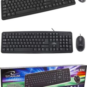 Zestaw przewodowy klawiatura + mysz Titanum SALEM USB czarny