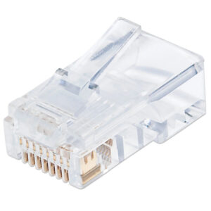 Wtyk RJ45 8P/8C Cat5e UTP, drut, linia PRO, 100 szt