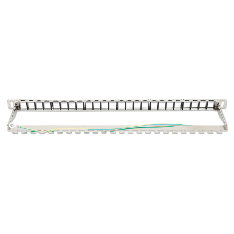 Patch panel 24 porty na moduły Keystone, 0.5U, z tacką - obrazek 4