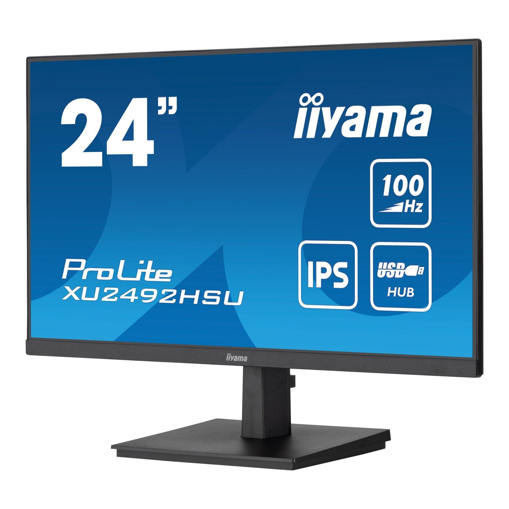 Monitor iiyama 23,8" ProLite XU2492HSU-B6 IPS FHD 100Hz HDMI DP HUB głośniki - obrazek 3