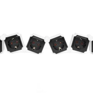 Listwa zasilająca DIGITUS elastyczna 4 gniazdowa 3680W/16A 2x USB (5V/2.4A) 6 modułów