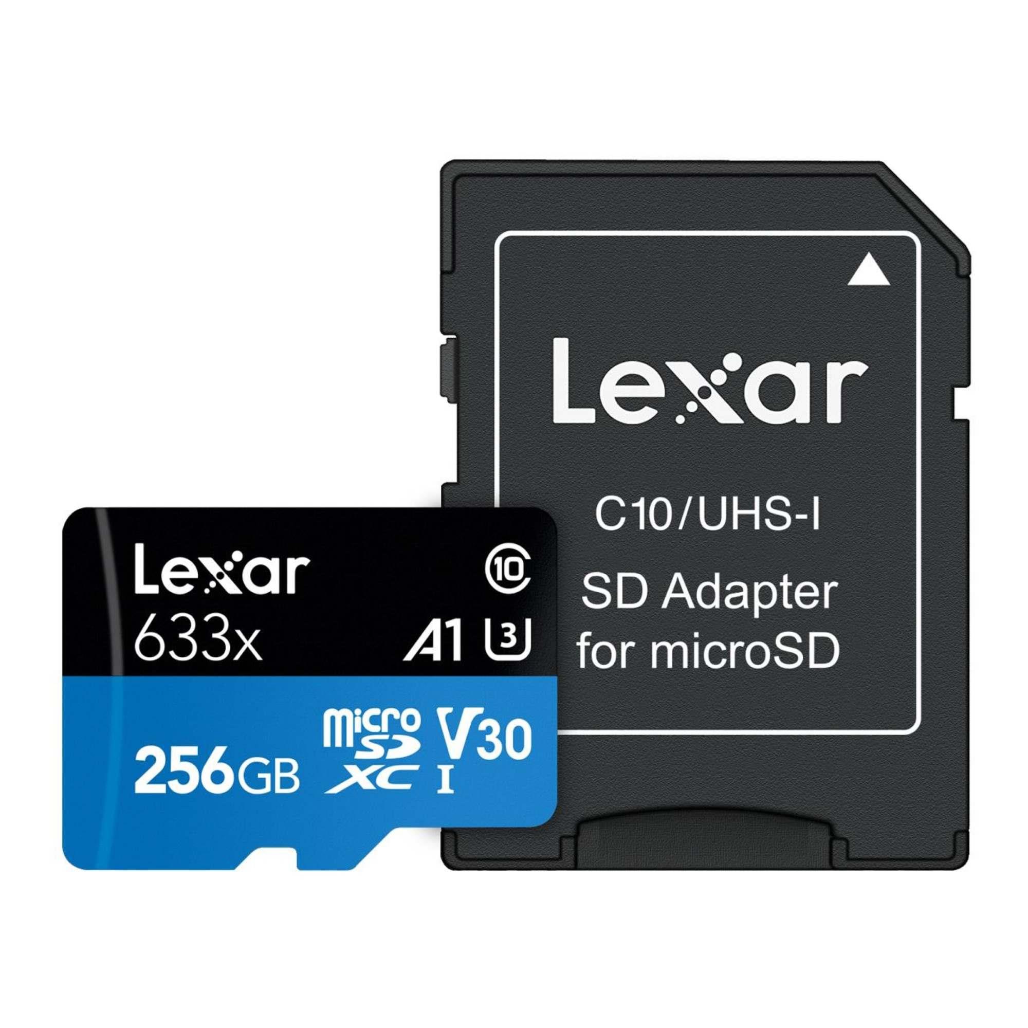 Karta pamięci Lexar microSDXC High-Performance 633x 256GB V30 UHS-I U3 A1 100/45MB/s - obrazek 2