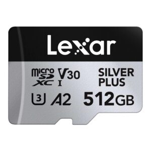 Karta pamięci Lexar microSDXC Silver Plus 512GB V30 UHS-I U3 A2 205/150MB/s
