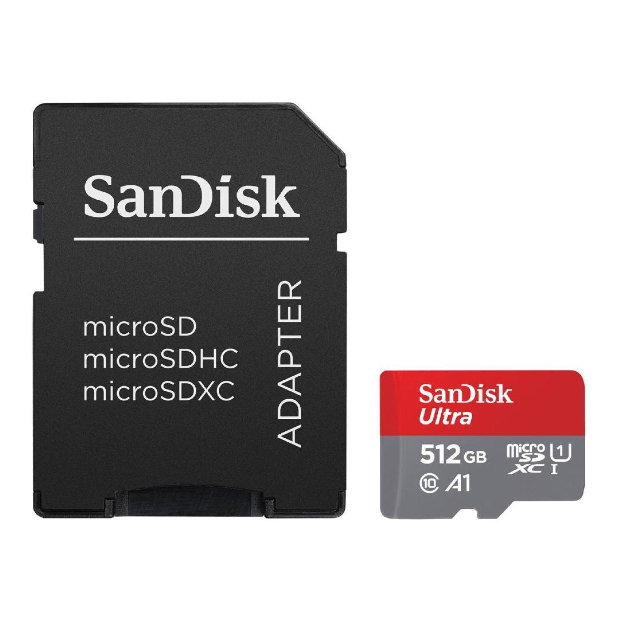 Karta pamięci microSDXC SanDisk Ultra 512GB 150MB/s UHS-I A1 U1 C10 + adapter - obrazek 2