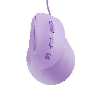 Mysz przewodowa Natec Crake 2 PRO 12800dpi wertykalna programowalna optyczna pure lavender