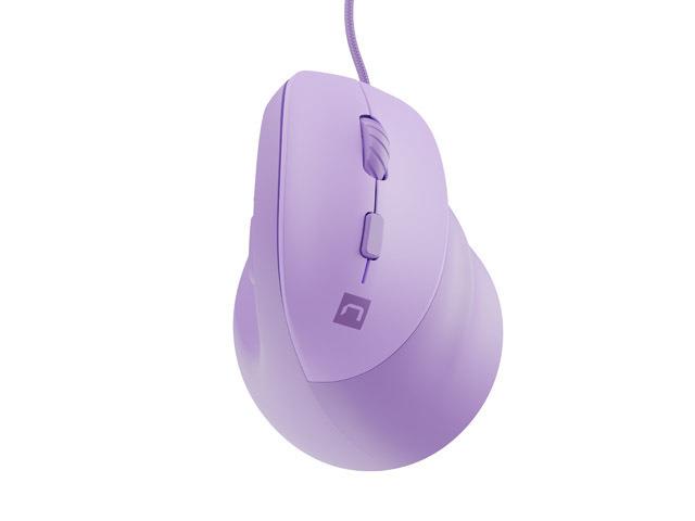 Mysz przewodowa Natec Crake 2 PRO 12800dpi wertykalna programowalna optyczna pure lavender