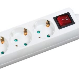 Listwa zasilająca LogiLink LPS206 3 gniazda ON/OFF 1,4m biała