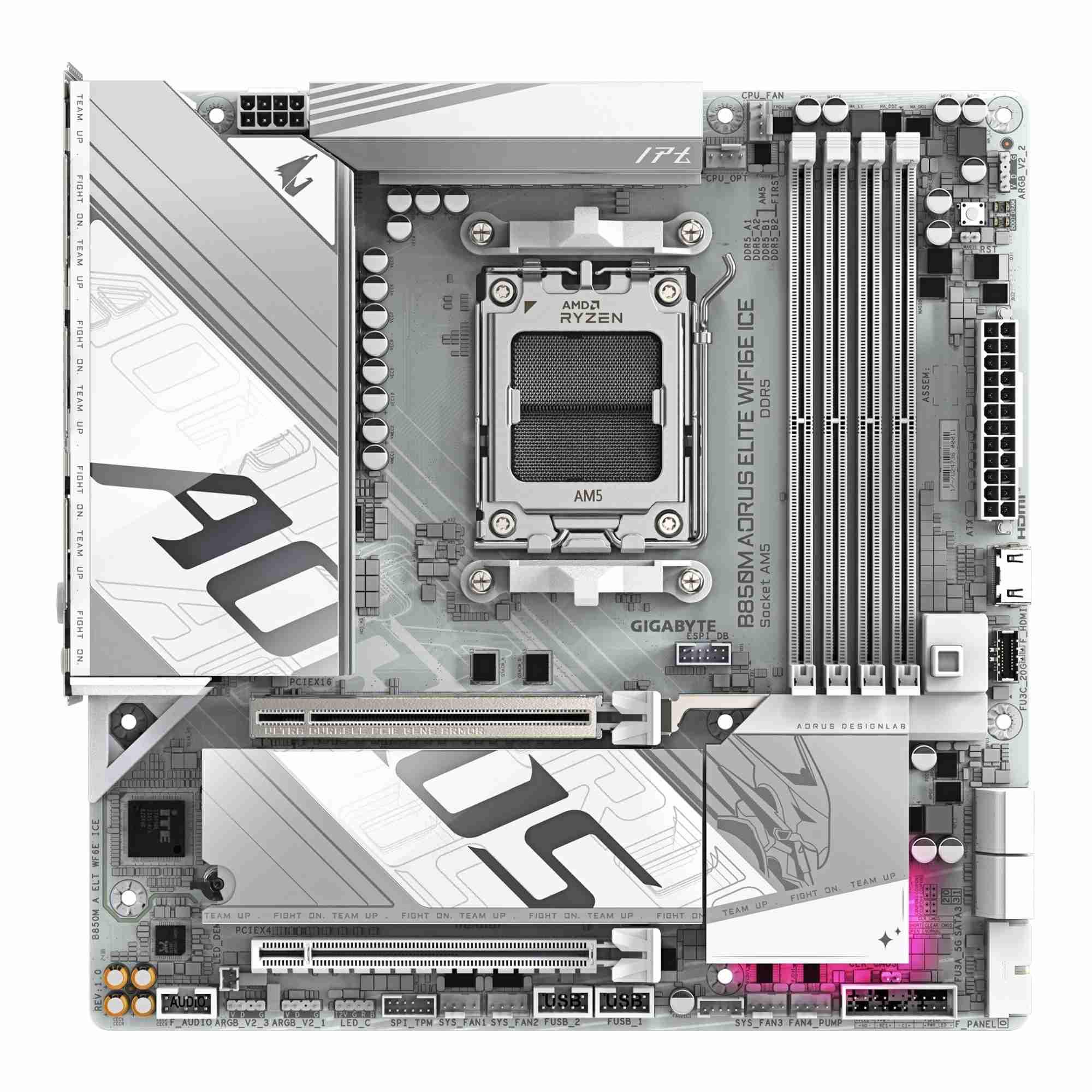Płyta Gigabyte B850M A ELT WF6E ICE /AMD B850/DDR5/SATA3/M.2/USB3.2/PCIE5.0/WiFi/BT/AM5/M-ATX