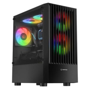 Obudowa Rampage Lyra Mesh PC Mid-T 3x wentylator RGB czarna