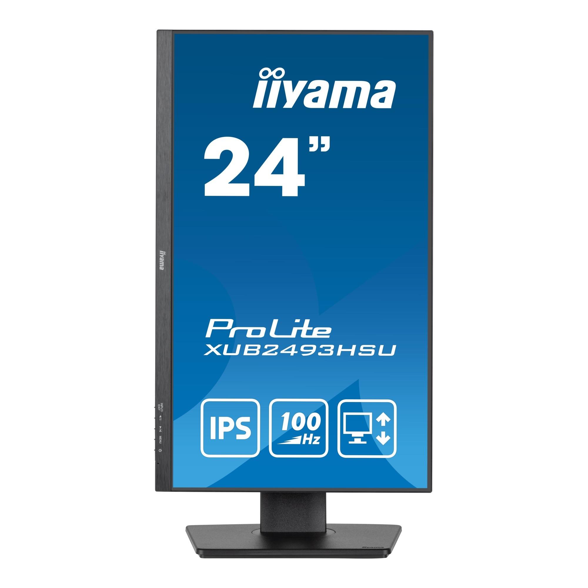 Monitor iiyama 23,8" ProLite XUB2493HSU-B6 IPS FHD 100Hz HDMI DP HUB głośniki - obrazek 4