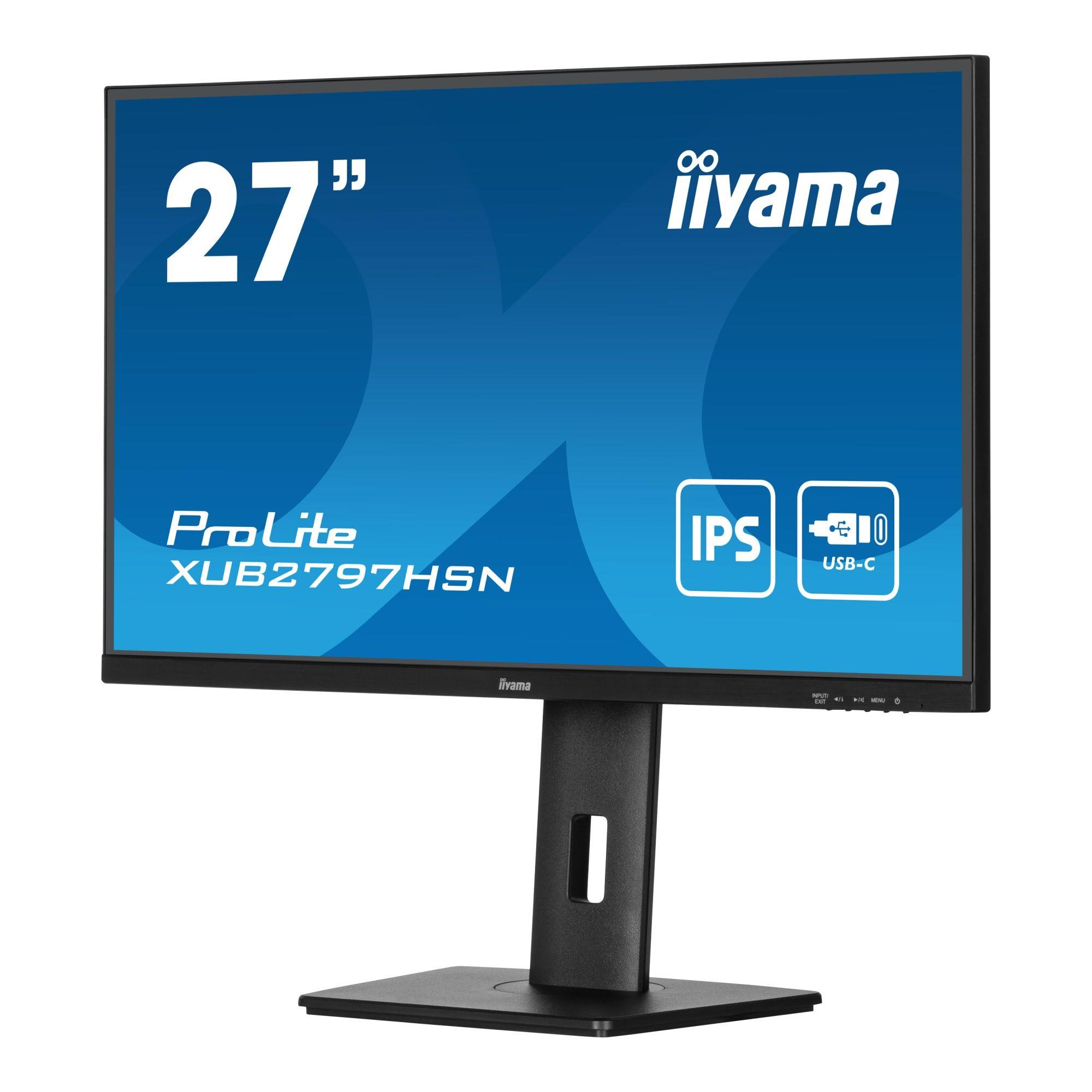 Monitor iiyama 27" ProLite XUB2797HSN-B1 IPS 100Hz HDMI DP 4xUSB-A USB-C RJ-45 głośniki - obrazek 3
