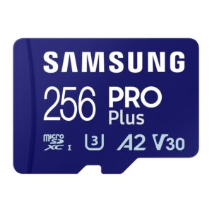 Karta pamięci Samsung PRO Plus (2023) microSDXC 256GB (180/130 MB/s) U3 A2 V30 + adapter