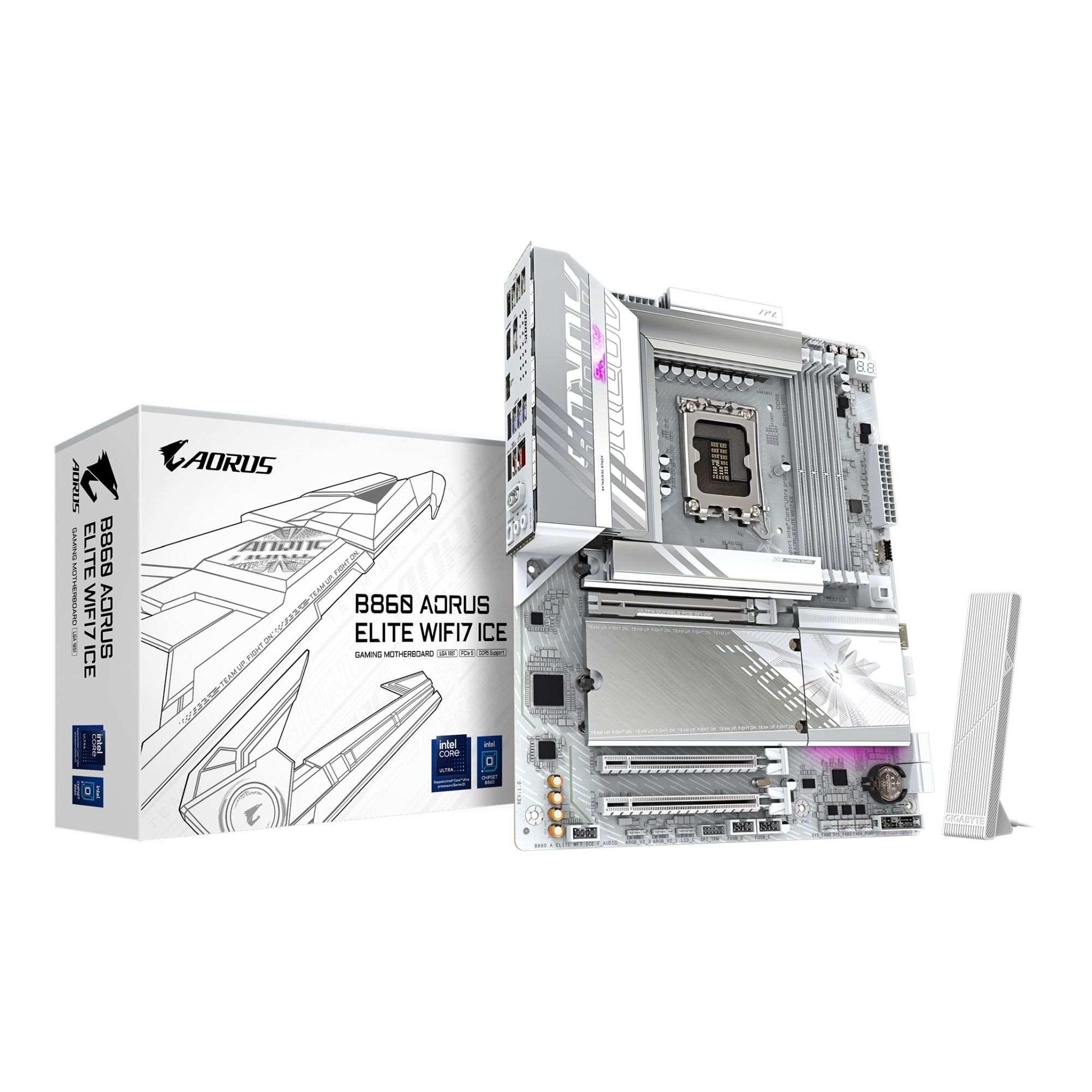Płyta Gigabyte B860 A ELITE WF7 ICE /B860/DDR5/SATA3/M.2/USB4/WiFi/BT/PCIe5.0/s.1851/ATX - obrazek 5