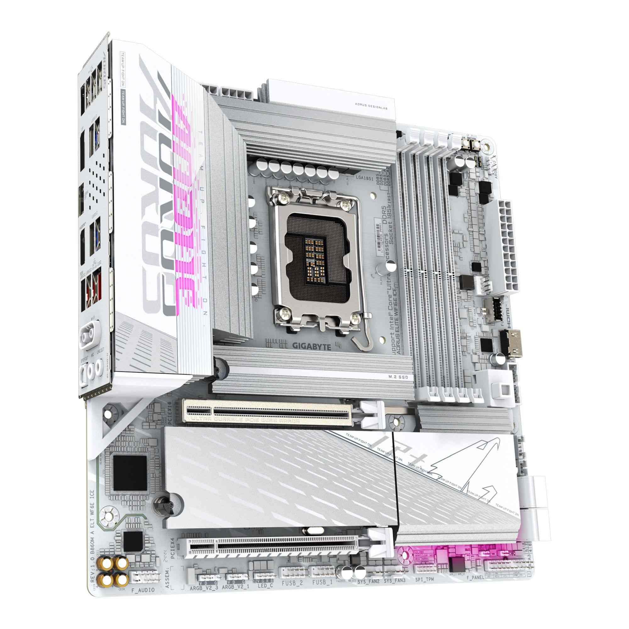Płyta Gigabyte B860M A ELT WF6E ICE /B860/DDR5/SATA3/M.2/USB4/WiFi/BT/PCIe5.0/s.1851/M-ATX - obrazek 2