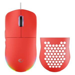 Mysz przewodowa Rampage BLINK-RED gamingowa, USB, 12800 DPI, RGB, sensor optyczny, czerwona