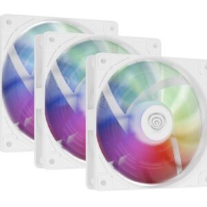 Zestaw 3 wentylatorów do zasilacza / obudowy Genesis Oxal 120 ARGB Biały