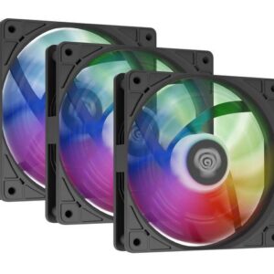 Zestaw 3 wentylatorów do zasilacza / obudowy Genesis Oxal 120 ARGB Czarny