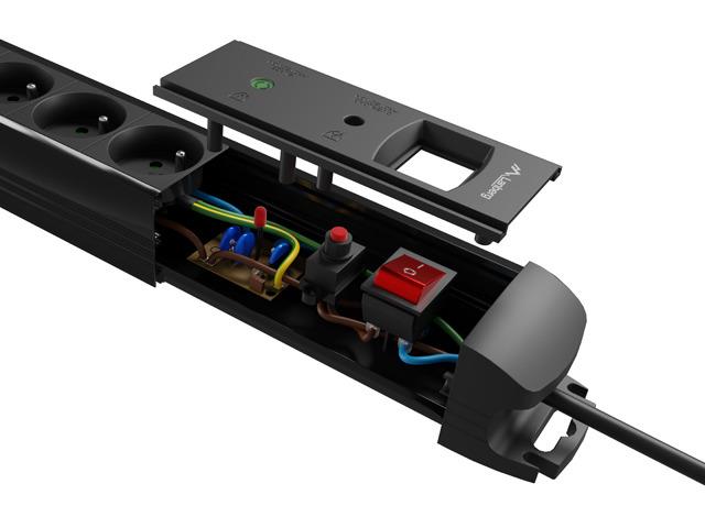 Listwa zasilająca Lanberg SP1 1.5m 5x 230V PL czarna - obrazek 5