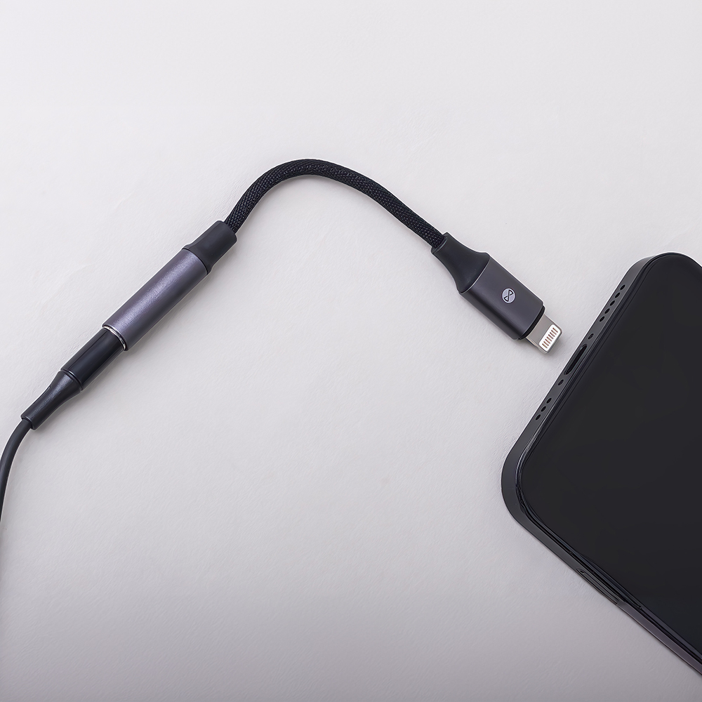 Forever adapter audio AJL-01 jack 3,5 mm - Lightning czarny - obrazek 5