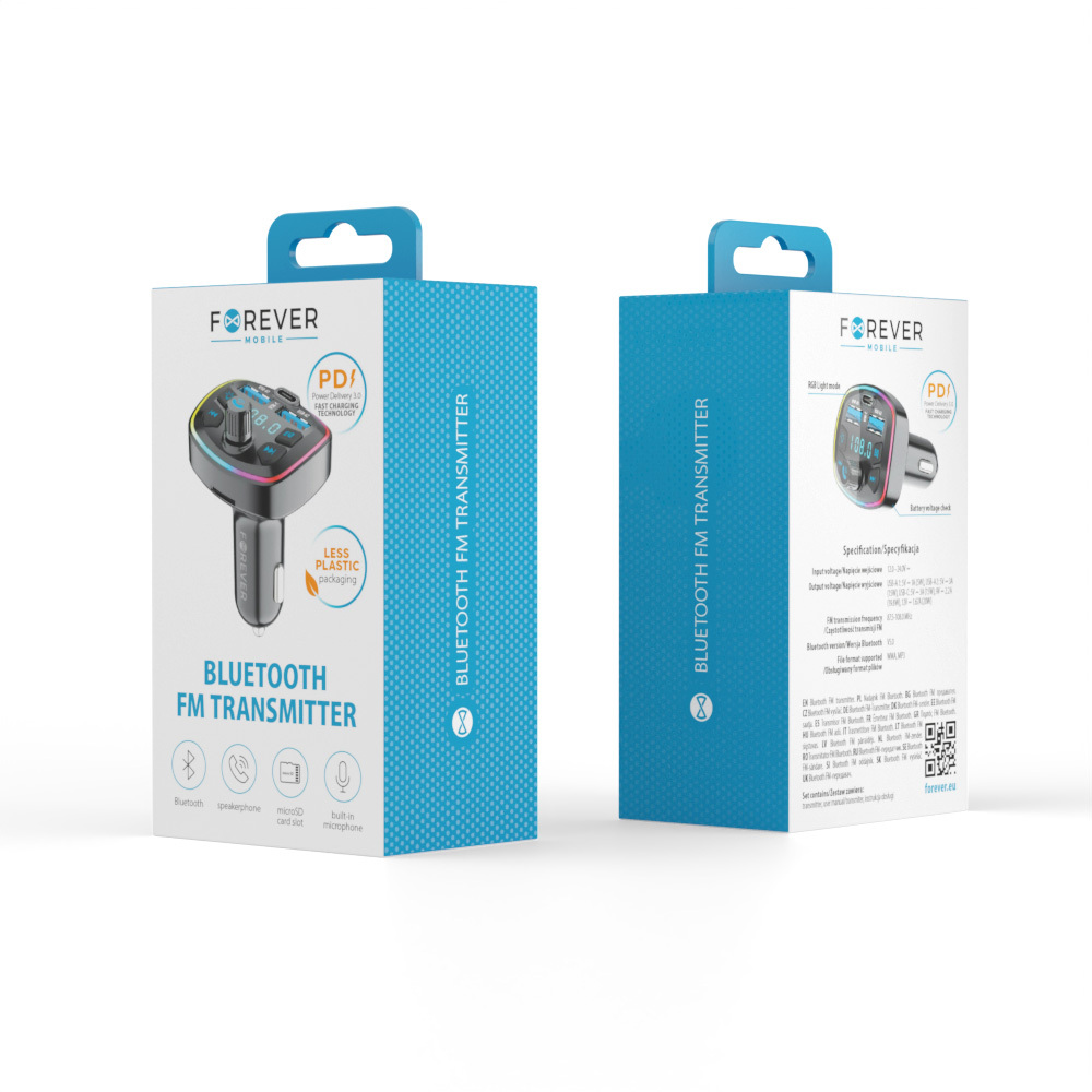 Forever transmiter FM Bluetooth TR-360 czarny - obrazek 4