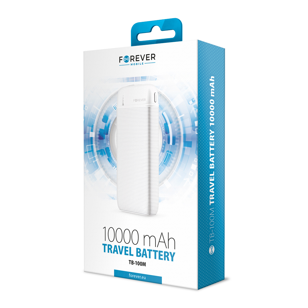 Forever power bank TB-100M 10000 mAh biały - obrazek 6