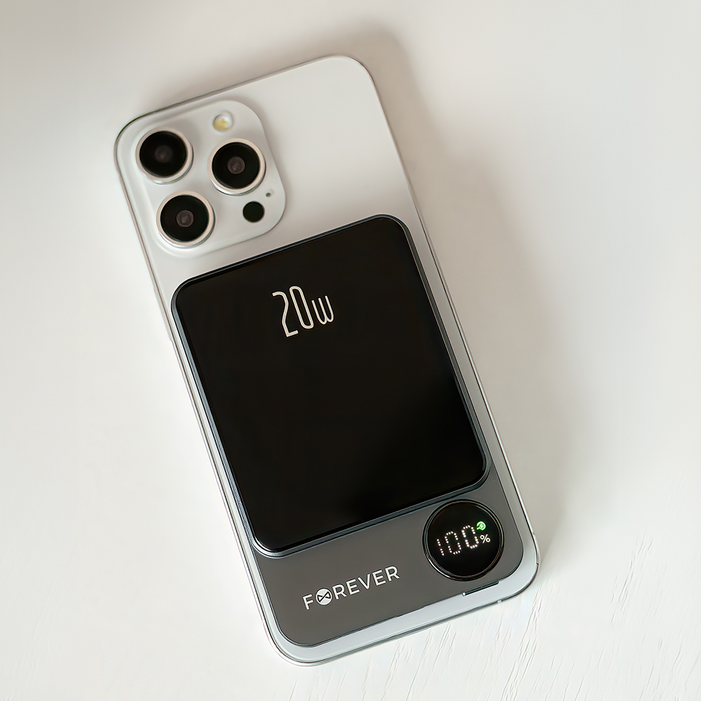 Forever power bank bezprzewodowy MATB-200 20W PD 5000 mAh magnetyczny czarny - obrazek 7