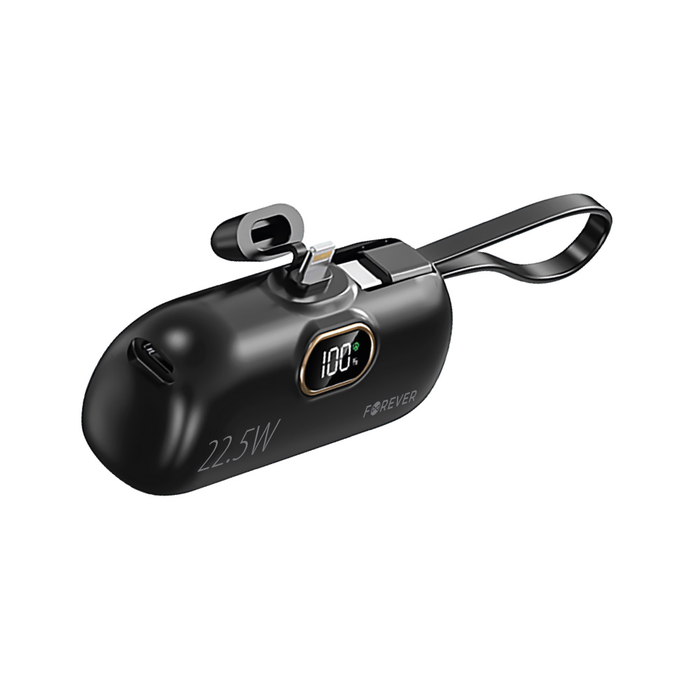 Forever mini power bank MTB-100 22.5W 5000 mAh Lightning czarny - obrazek 3