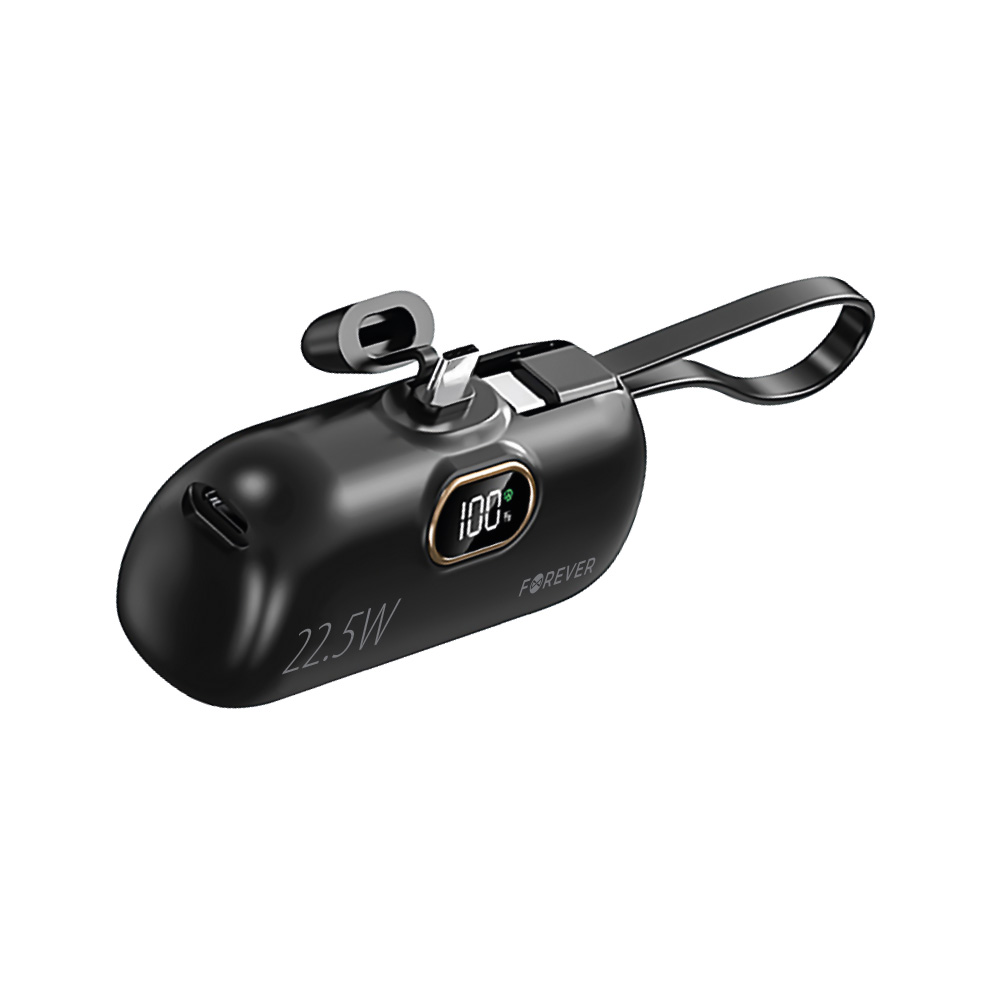 Forever mini power bank MTB-100 22.5W 5000 mAh USB C czarny - obrazek 3