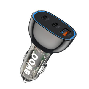 BWOO ładowarka samochodowa PD 2x USB-C 1x USB 68W czarna