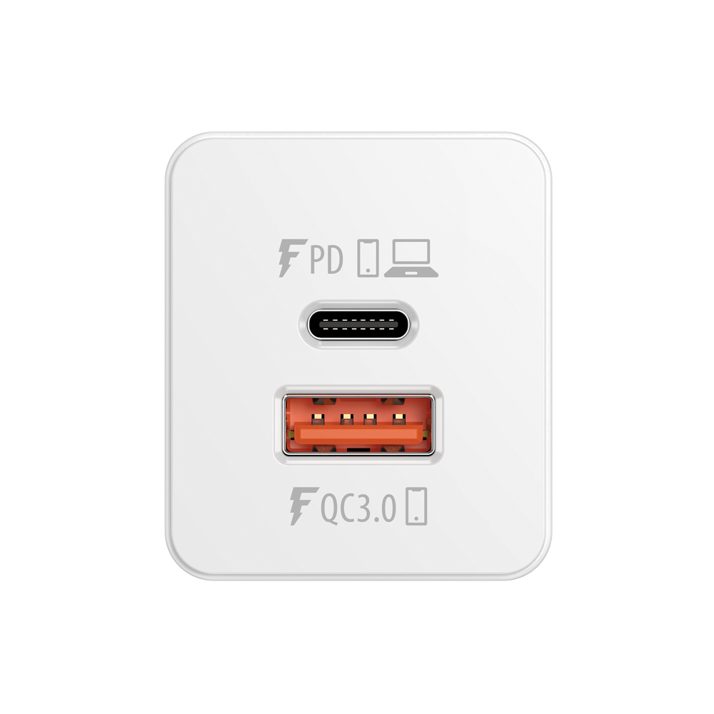 Forever Core ładowarka sieciowa PD+ QC 3.0 GaN 1x USB 1x USB-C 65W biała - obrazek 5