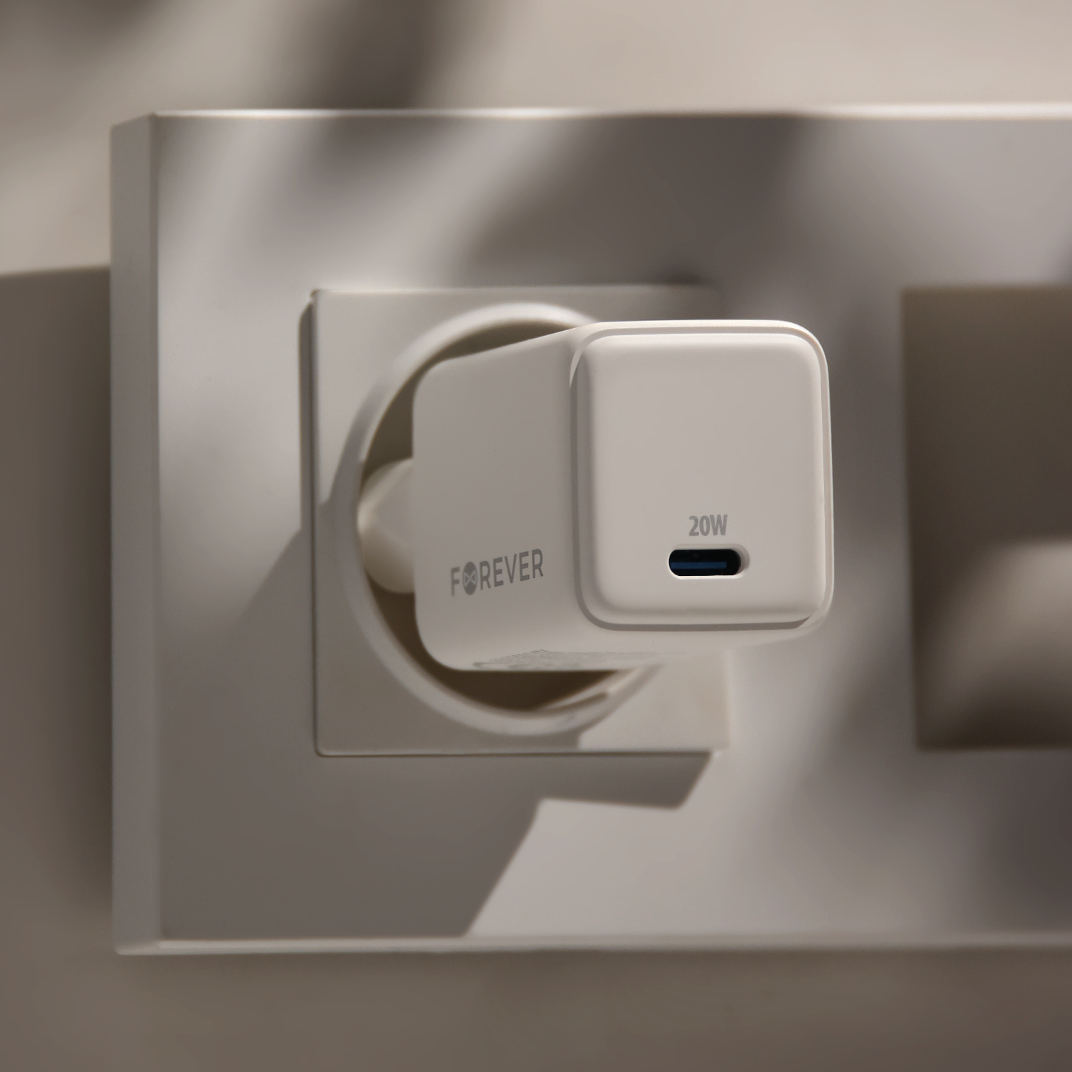 Forever ładowarka sieciowa GaN PD TC-08-20C 1x USB-C 20W biała - obrazek 4