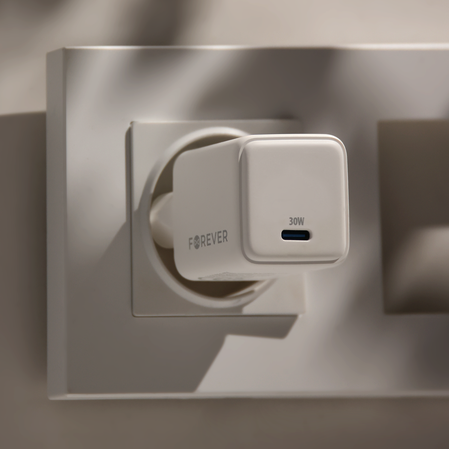 Forever ładowarka sieciowa GaN PD TC-08-30C 1x USB-C 30W biała - obrazek 4