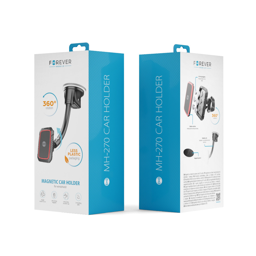 Forever uchwyt samochodowy do szyby MH-270 magnetyczny czarny - obrazek 7