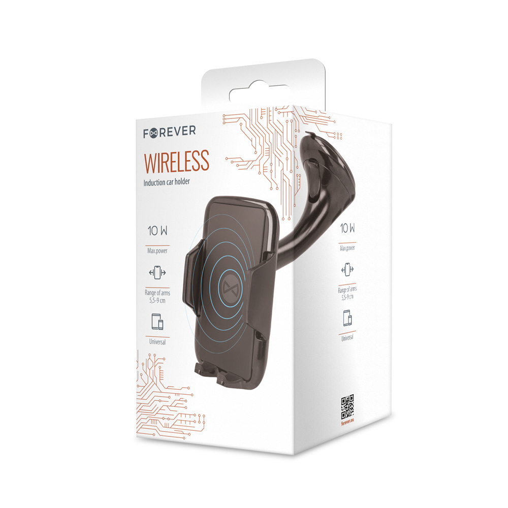 Forever uchwyt samochodowy indukcyjny 10W U-17 czarny - obrazek 3