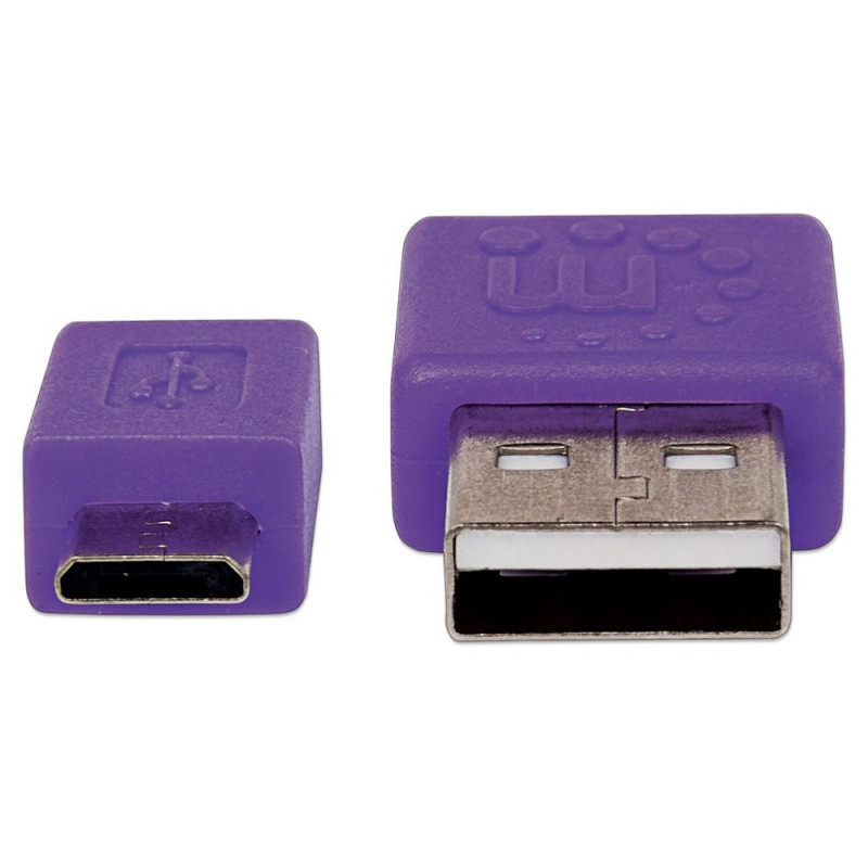 Kabel USB 2.0 USB-A na USB-MicroB M/M płaski 1m - obrazek 2