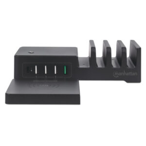 Ładowarka sieciowa 5x USB i Qi 55W, 1x USB-C, 3x USB-A, Qi