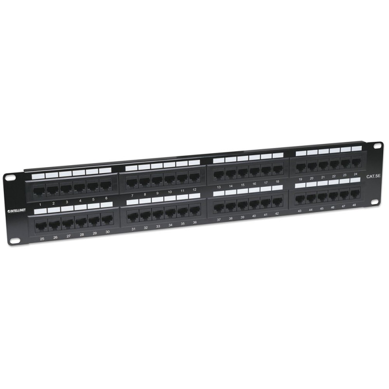 Patch panel 48-portów RJ45 UTP Cat5e 2U Rack 19