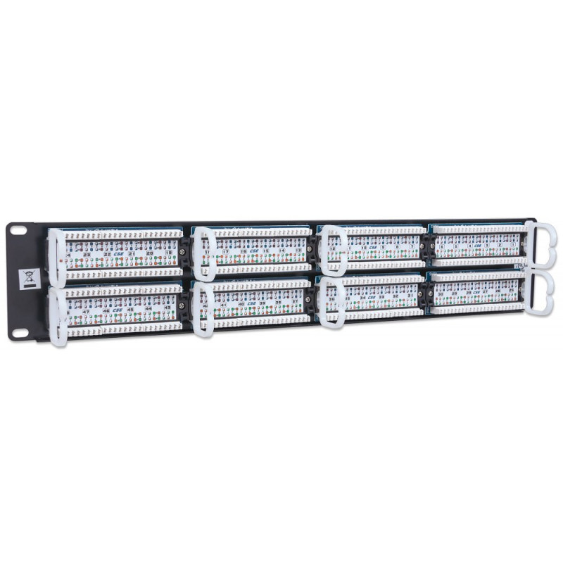Patch panel 48-portów RJ45 UTP Cat5e 2U Rack 19 - obrazek 3